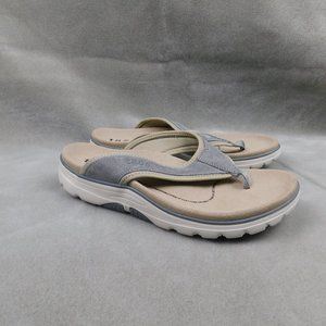 Taos Gray Flip Flop Sandals 8